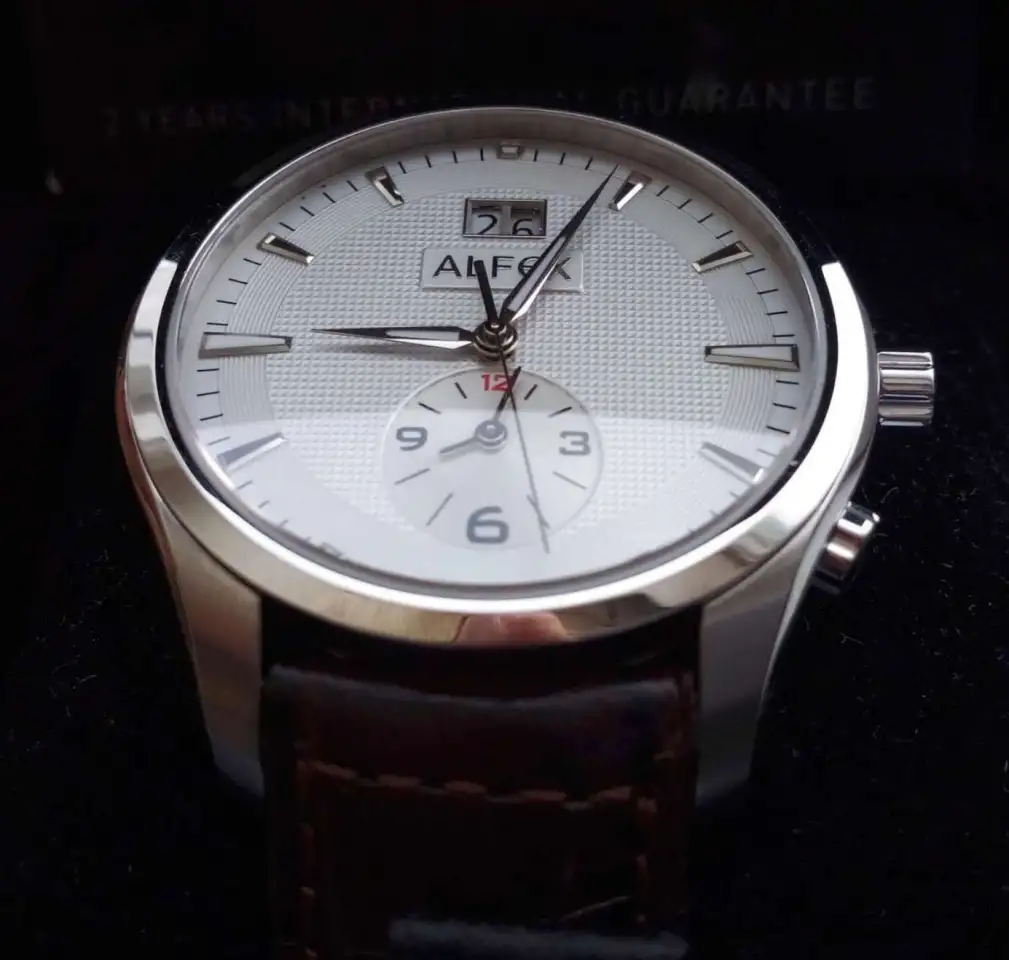 Мужские новые Alfex swiss made кварц,42mm, GMT  большая дата, фотография 2