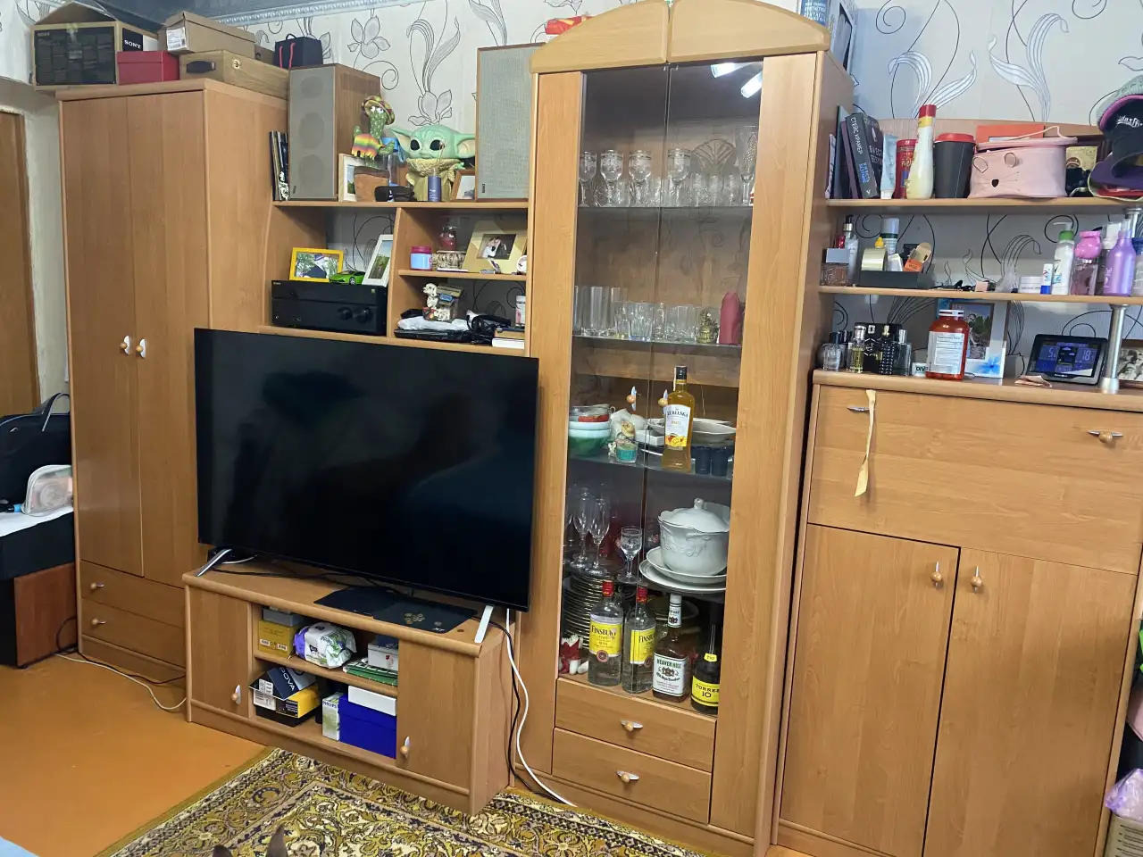Продам бу шкаф-стенку в хорошем состоянии, фотография 1