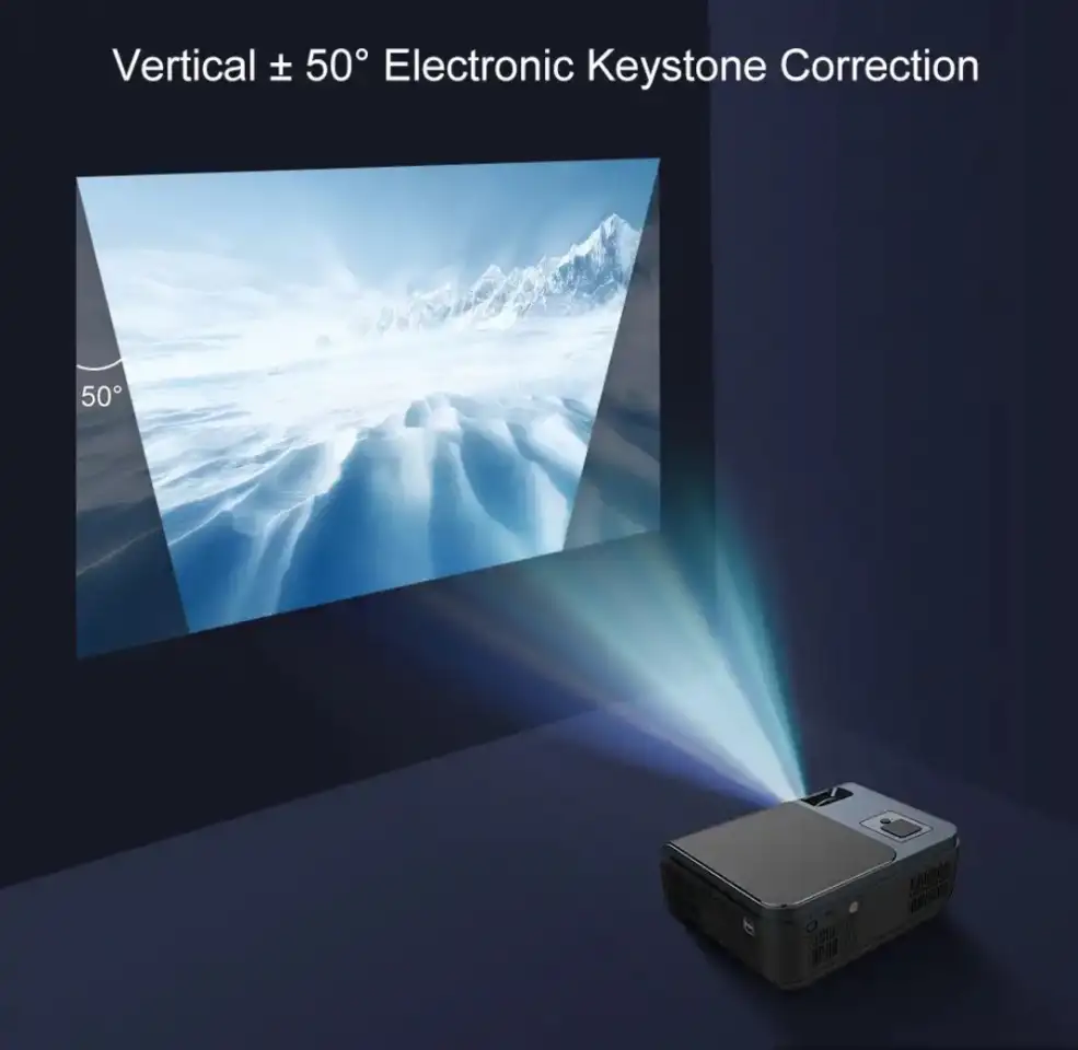 Проектор R15 Full HD Miracast 6800 Лм и холст 100 дюймов, фотография 4