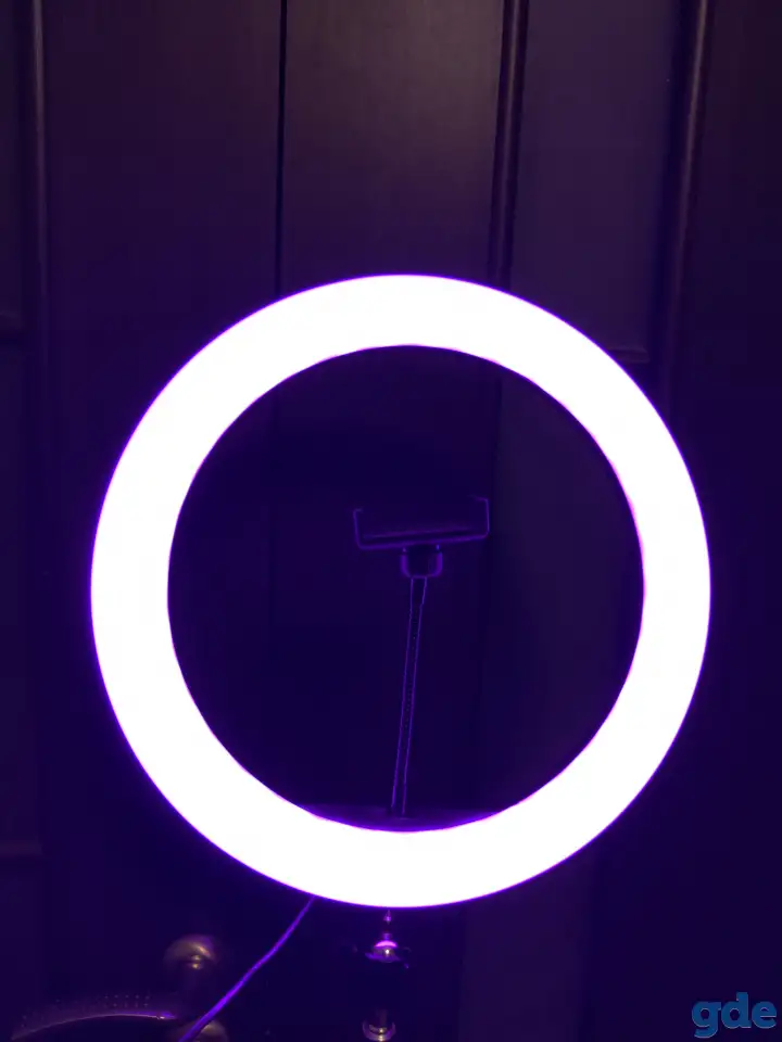 Кольцевая лампа RGB со штативом, фотография 6