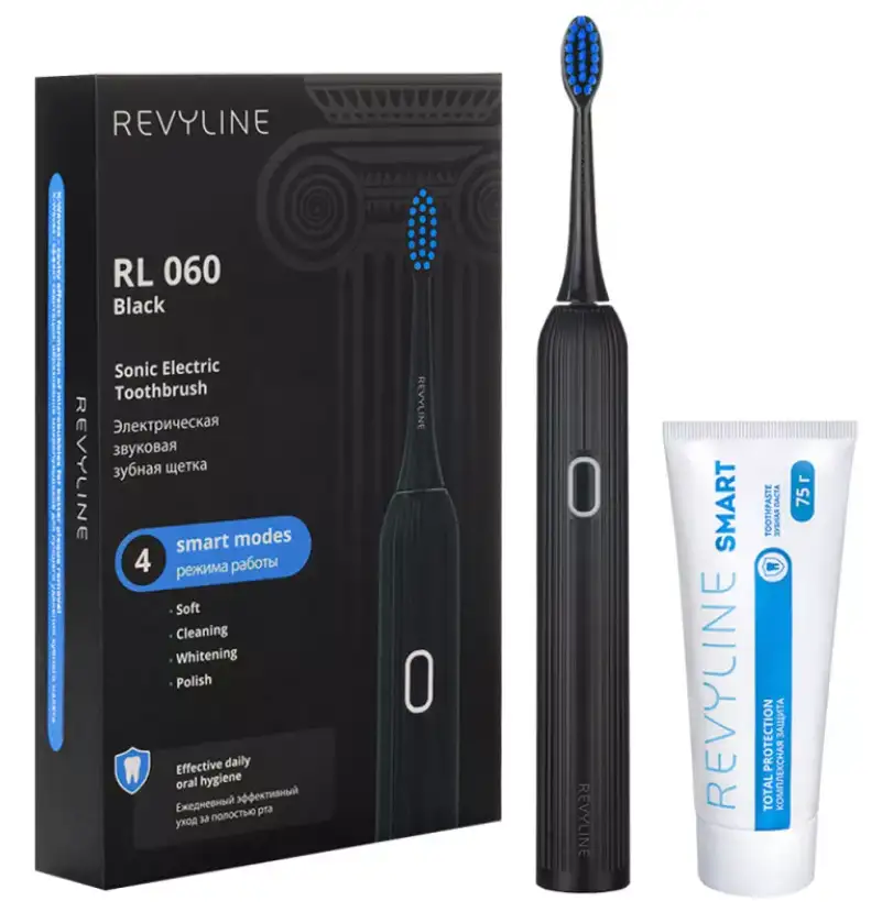 Набор Revyline RL 060 черная и зубная паста Revyline Smart, фотография 1