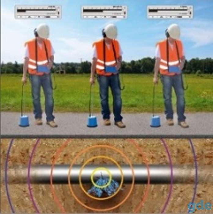 Поиск места течи трубы ХВС, ГВС, отопления, фотография 1