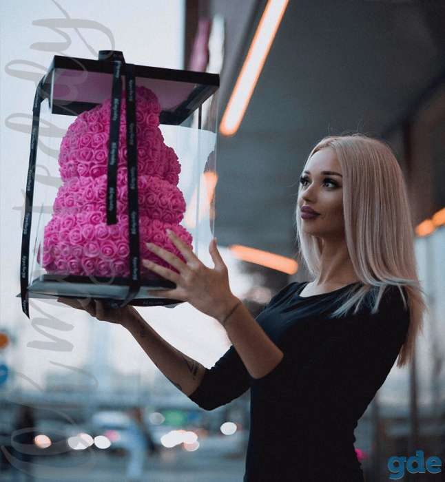 Мишки из роз опт, фотография 7