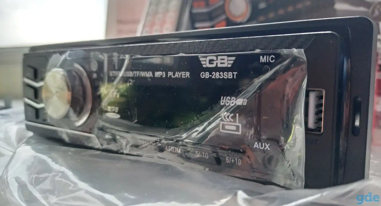 МАГНИТОЛА GB-282SBT, GB-283SBT (БЛЮТУЗ, АУКС, РАДИО), фотография 7