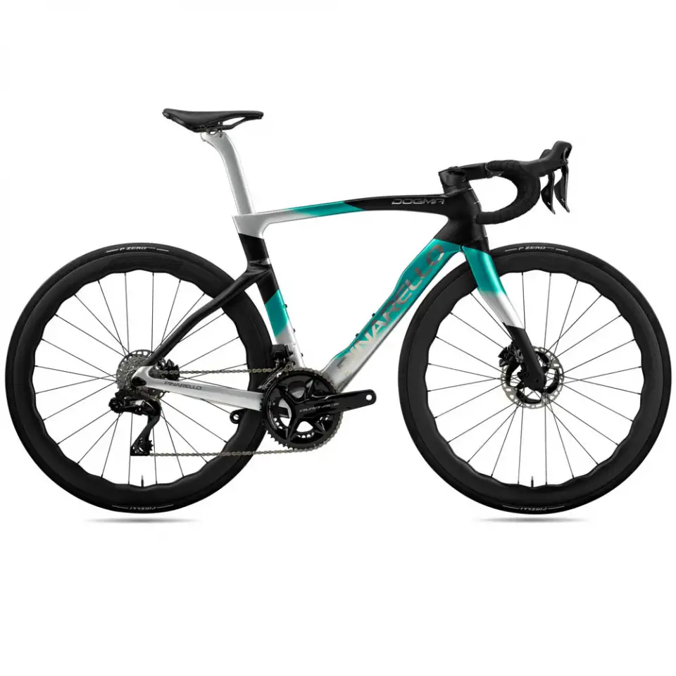 2024 Pinarello Dura Ace Di2 - Nebula Green Silver Road Bike KINGCYCLESPORT, фотография 1