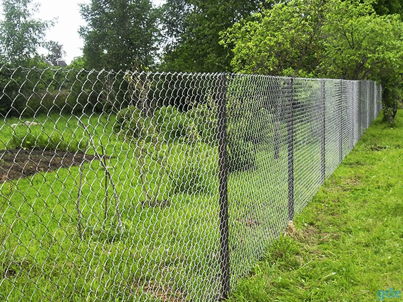 Забор из сетки Рабица. Монтаж, Цена за м.пог., фотография 7