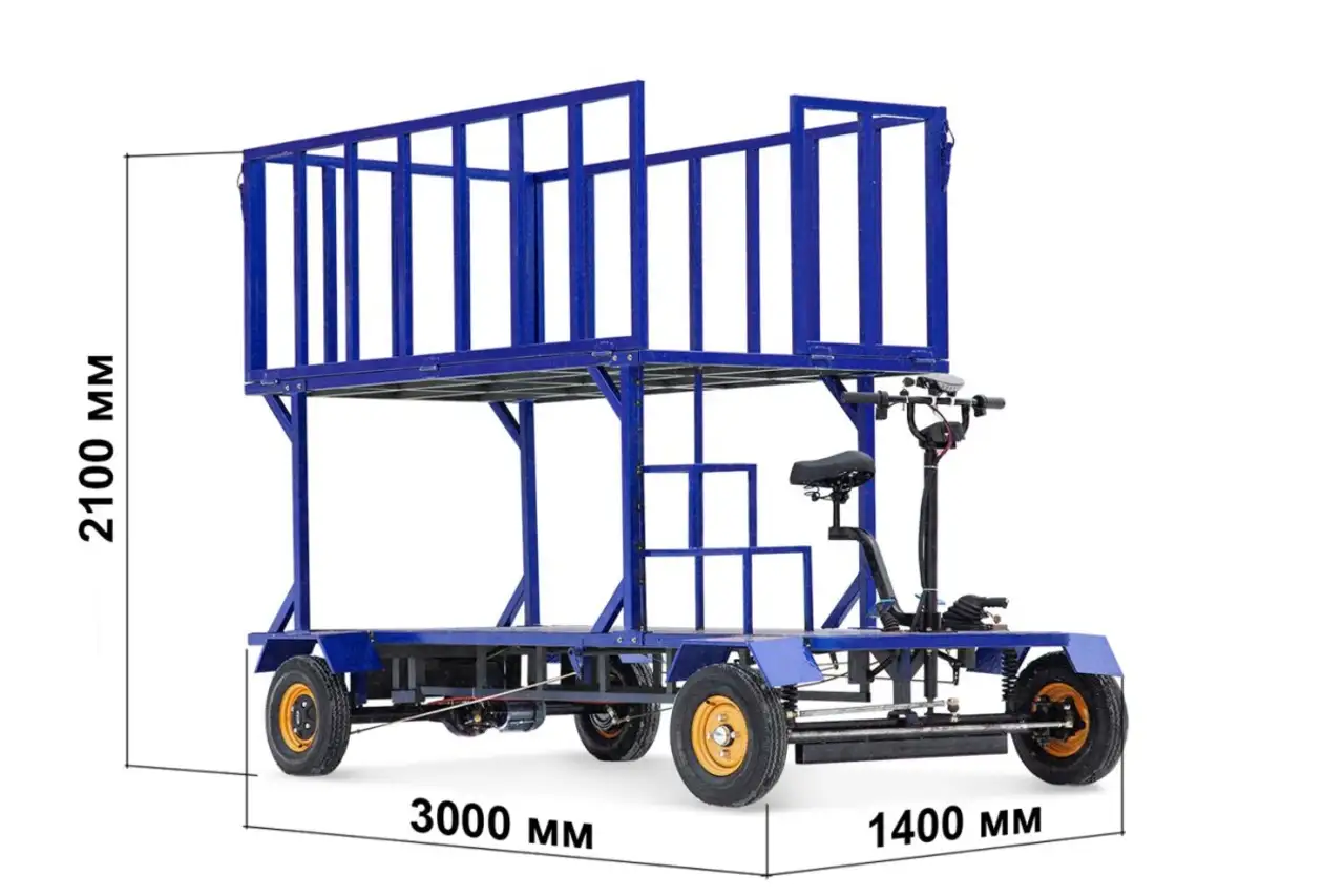 Платформенная тележка электрическая rutrike палисад ярус, фотография 3