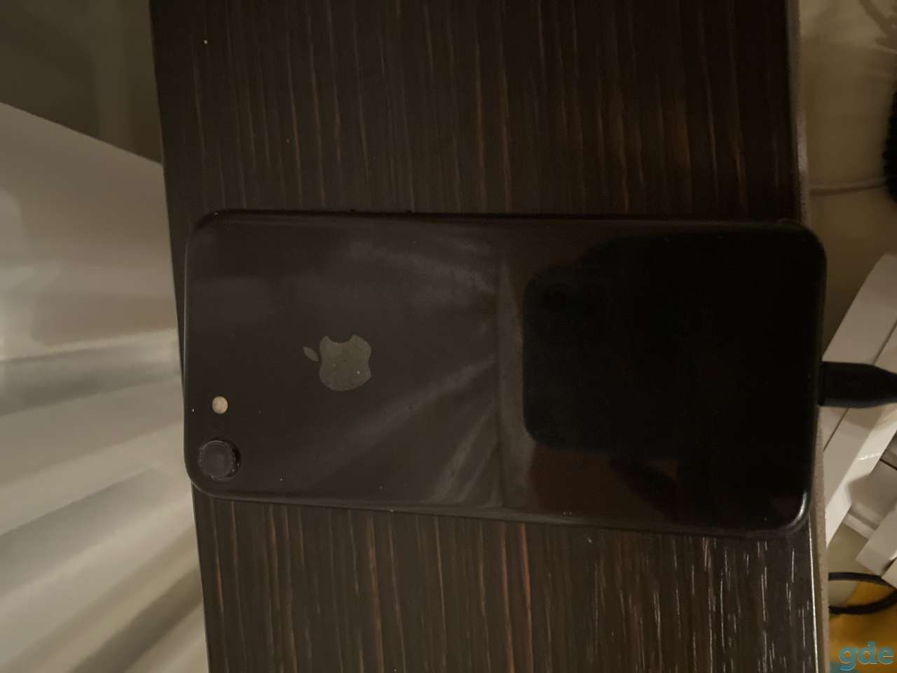 iphone 7 jet black (стеклянный) , 128 gb, фотография 1