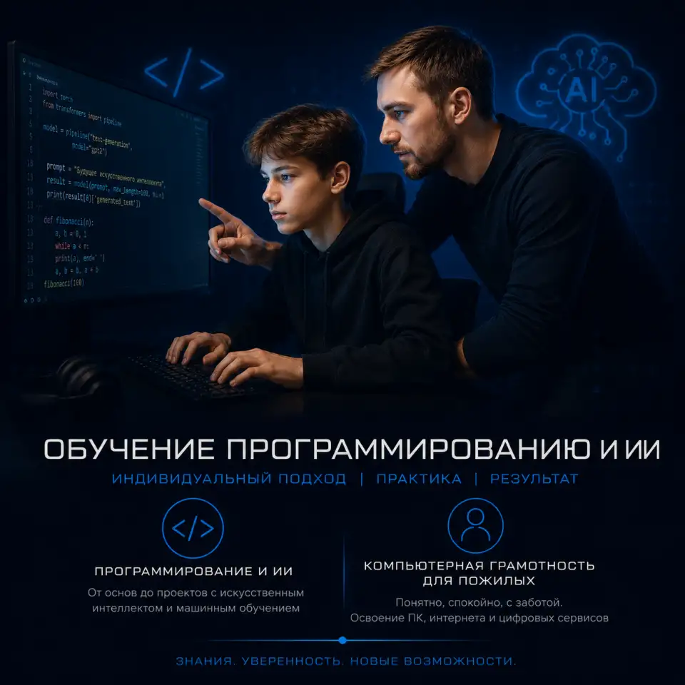 Обучение ИИ, программированию и компьютеру, фотография 2