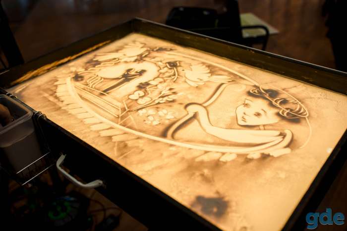 Песочное шоу, пескография, фотография 1