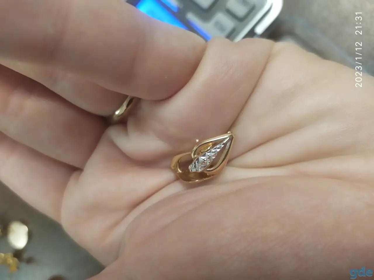 Золотые и серебряные серёжки., фотография 3