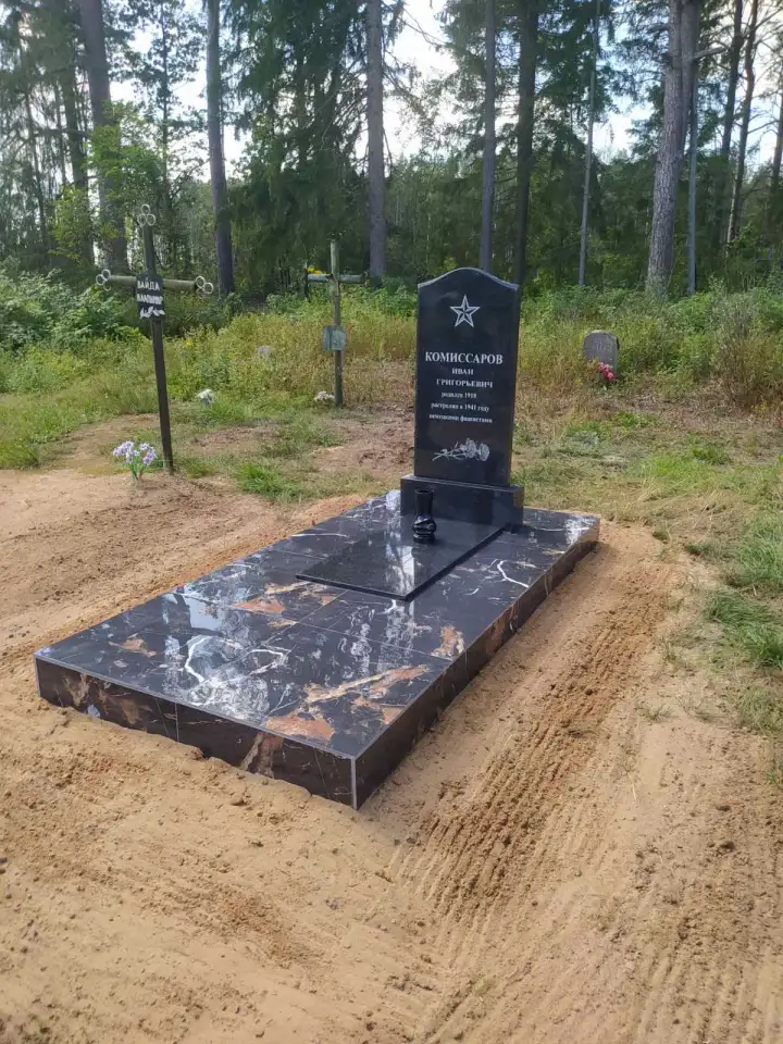 Благоустройство мест захоронения, укладка плитки, фотография 5