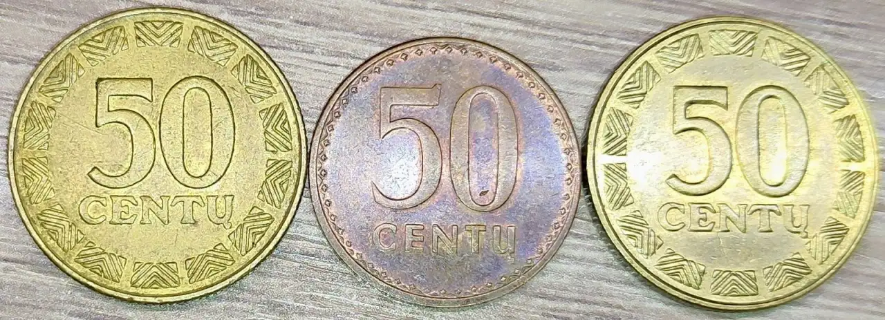 10, 20, 50 центовCentu) Литва, фотография 7
