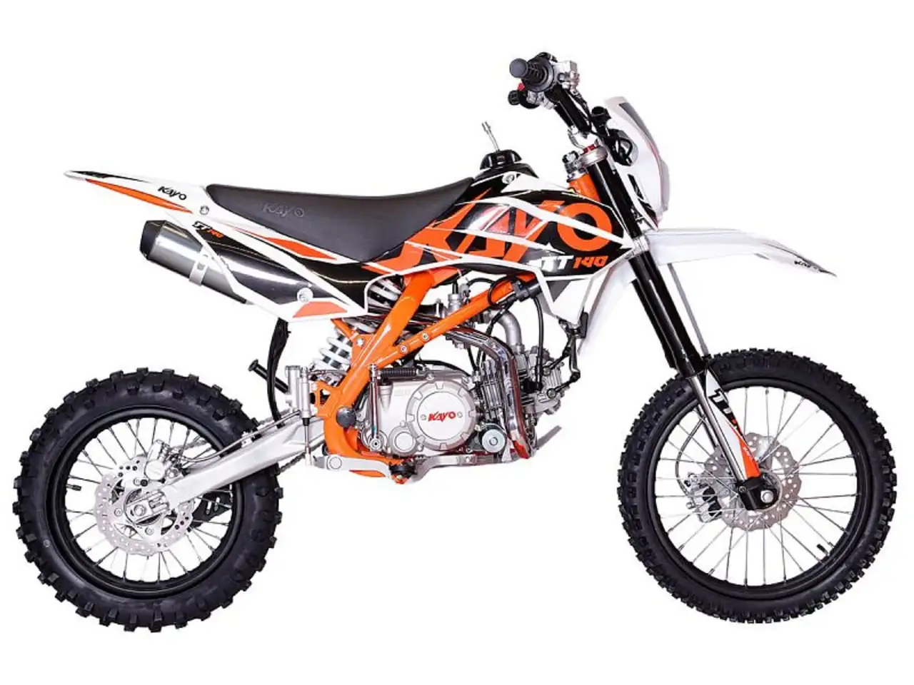 Питбайк kayo basic tt140em 17/14 krz (механ. сцепл., эл. стартер 2022, фотография 1