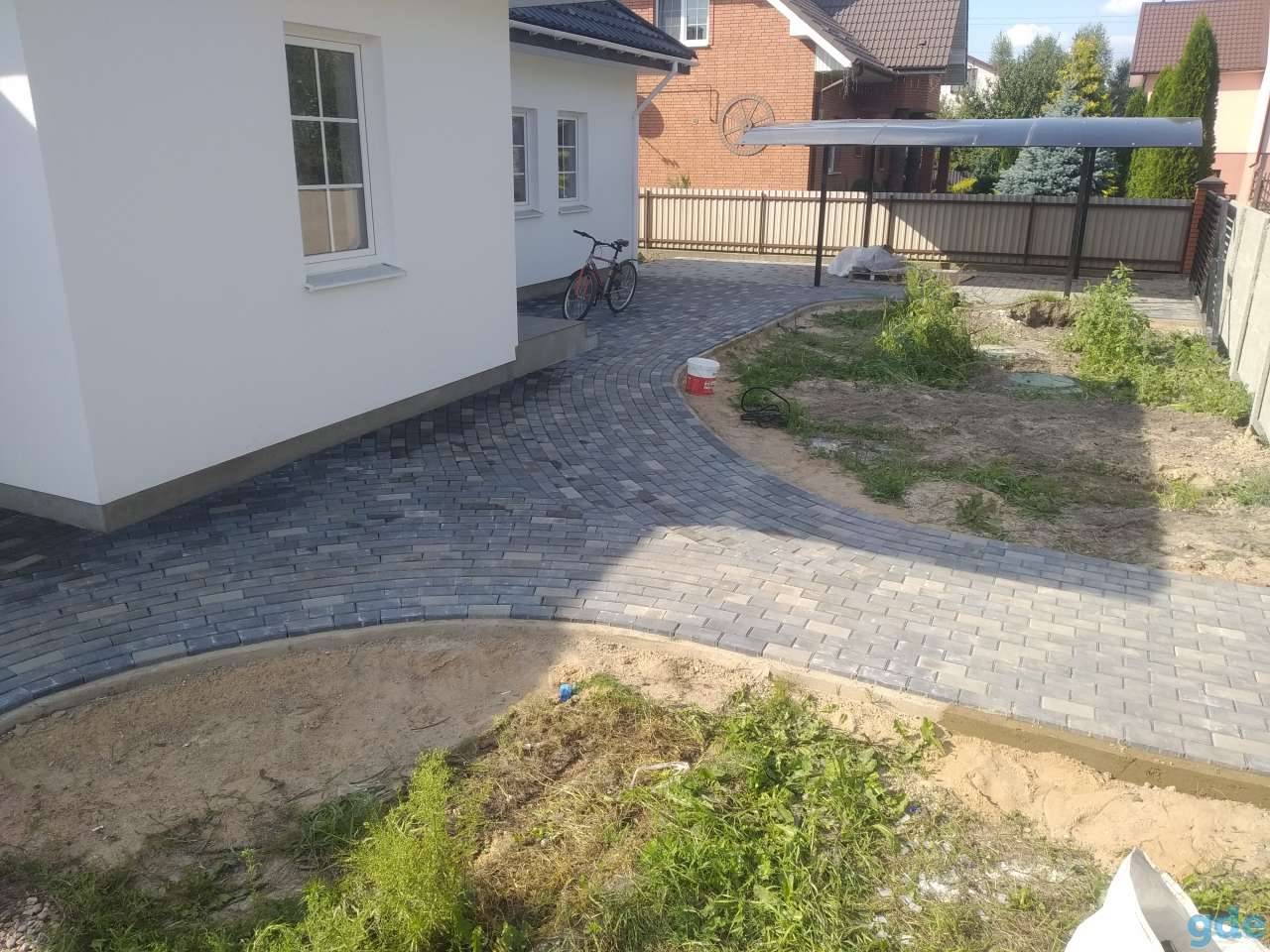 Укладка тротуарной плитки, фотография 9