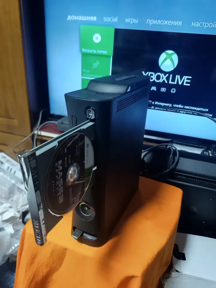Приставка Xbox 360 elite по частям блок питания жёсткий диск с играми, фотография 1