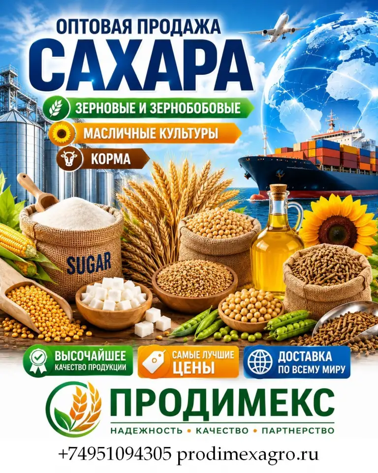 Сахар, зерновые и зернобобовые, масличные культуры, корма, фотография 1