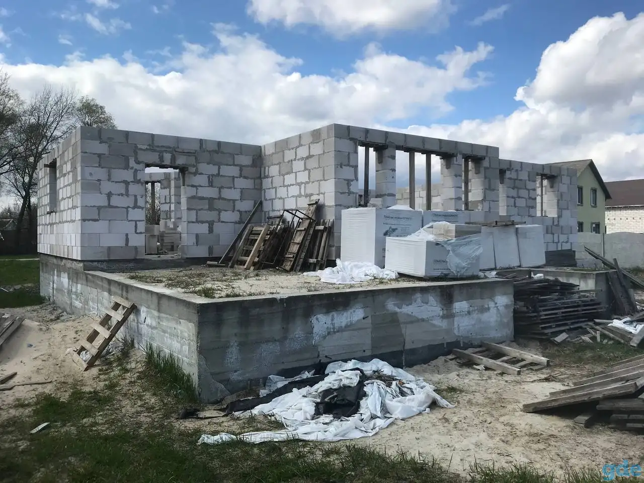 Участок с коробкой, Красный маяк, Покалюбичский с/с, ул.Юбилейная, фотография 5