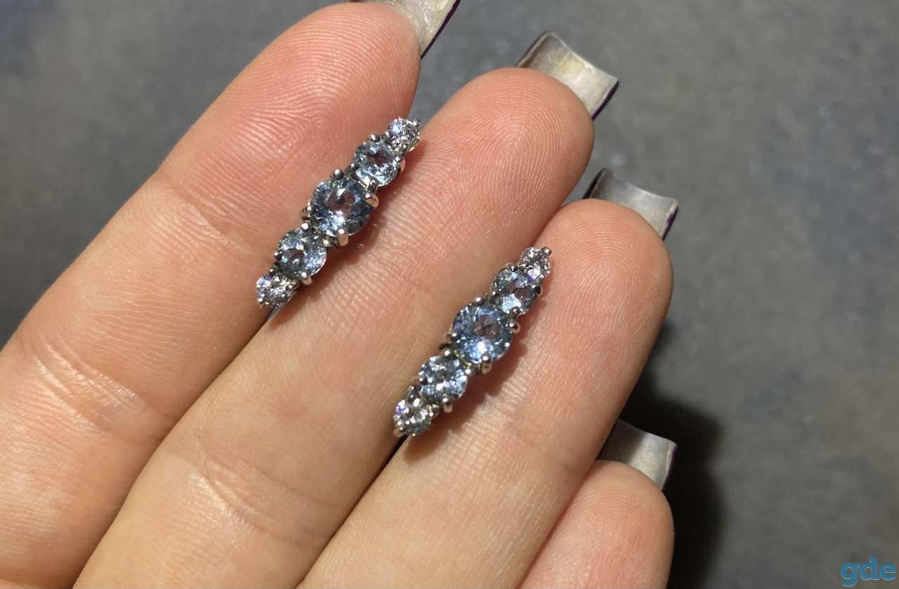 Серебряные серьги, фотография 1