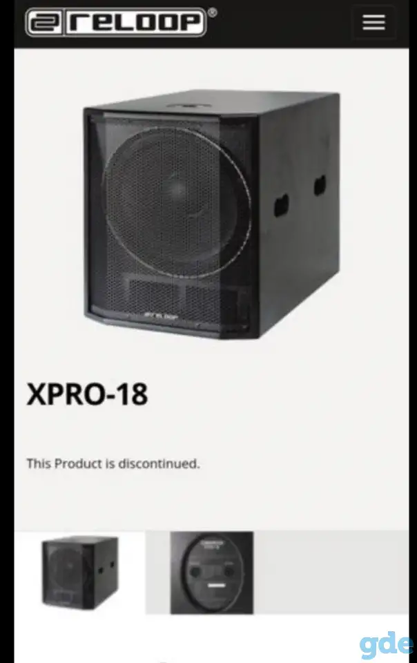 Сабвуфер пассивный Reloop xpro18(НОВЫЙ), фотография 1