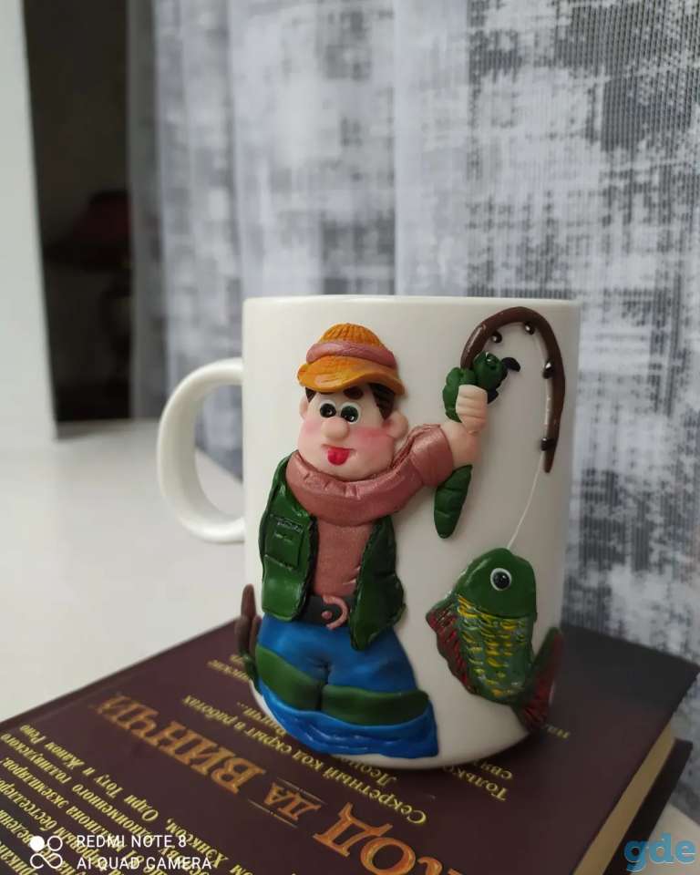 Кружки с декором из полимерной глины, фотография 2