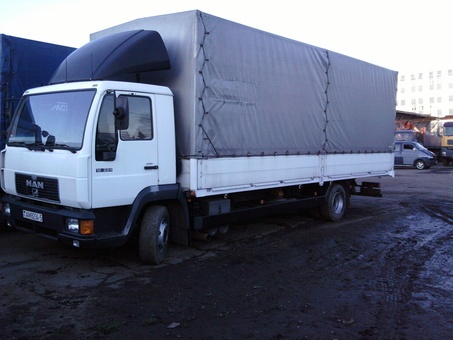 грузоперевозки man 5-7т.45куб.м.тент, фотография 1