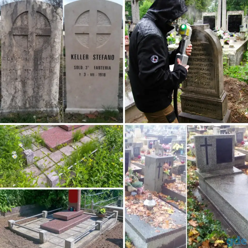 Ремонт памятников на Кальварийском кладбище, уборка и уход, фотография 1
