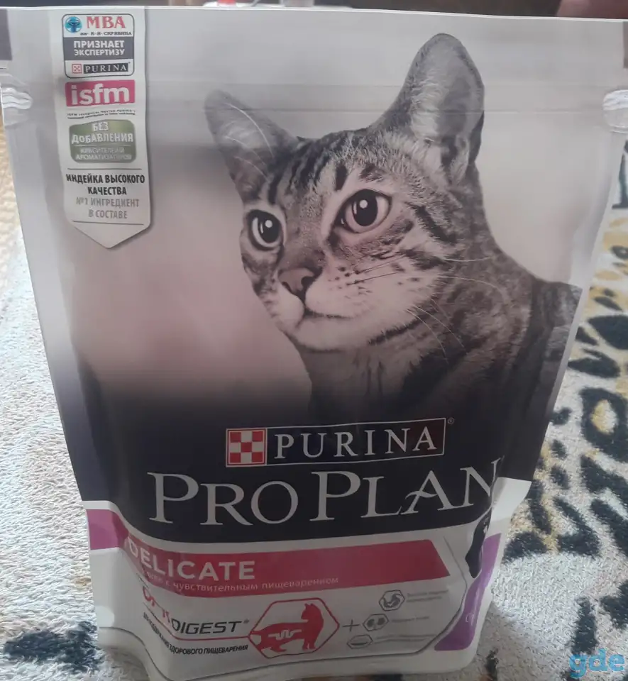 Корм сухой для кошек Purina Pro Plan.Корм Purina Pro Plan сухой для кошек с чувствительным пищеварением (индейка). Описа, фотография 1