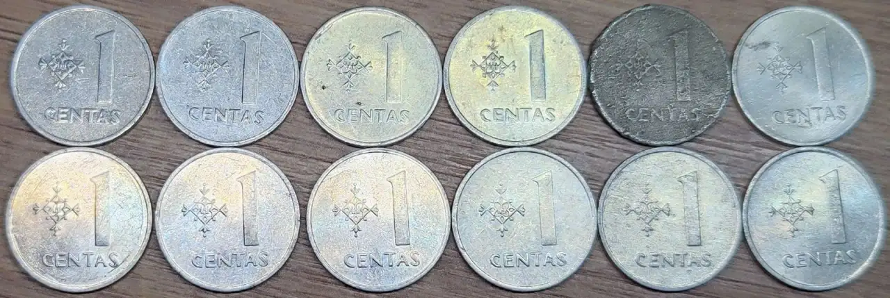 1, 2, 5 центов 1991 (Centai) Литва, фотография 3