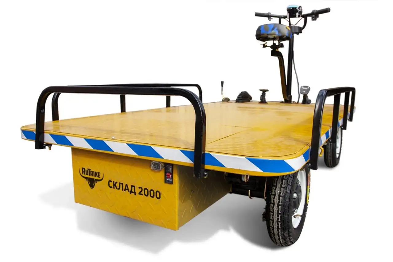 Платформенная тележка электрическая rutrike склад 2000 new, фотография 4