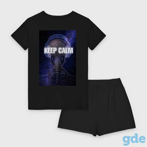 Женская пижама с шортиками хлопок ART - KEEP CALM, фотография 5
