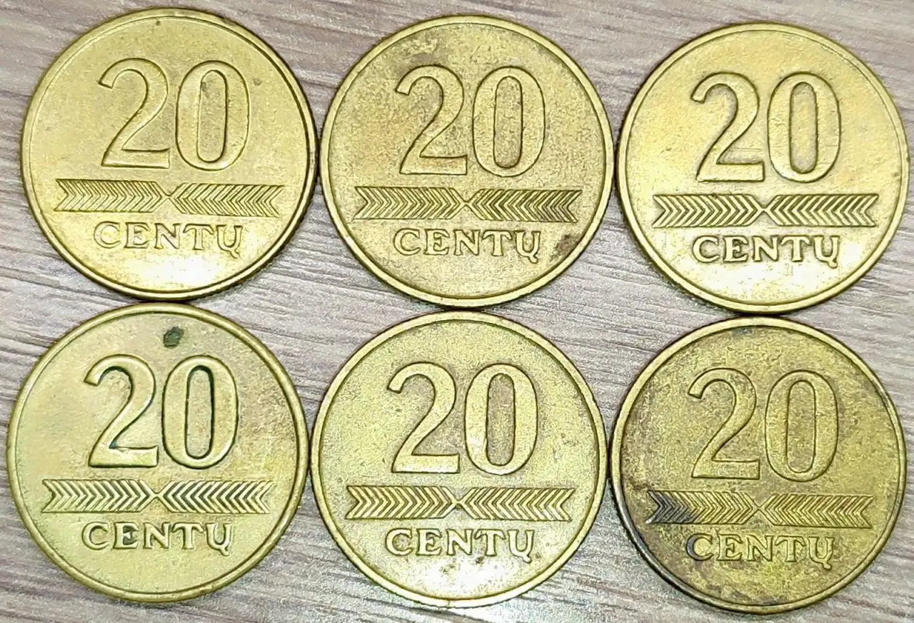 10, 20, 50 центовCentu) Литва, фотография 5