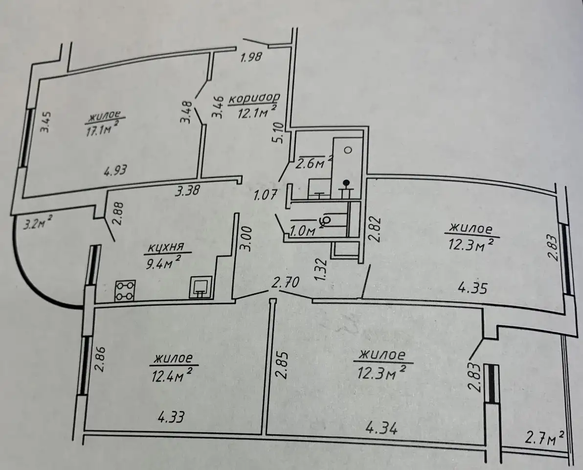 продам 4 комнатную квартиру ул. Луцкая Брест, фотография 6