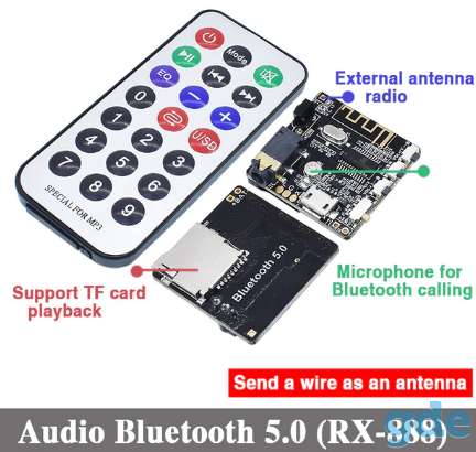 Bluetooth 5,0 аудио платы с пультом управления, фотография 1