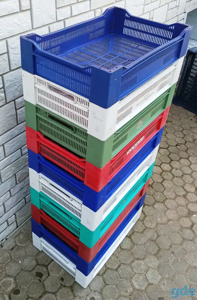 Продам ящики п/э многооборотные цветные пищевые, фотография 2