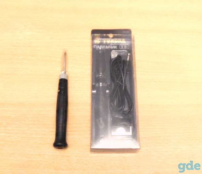 Электропаяльник Tundra 8W USB (серый цвет). Комплект: кабель питания, миниподставка, припой., фотография 1