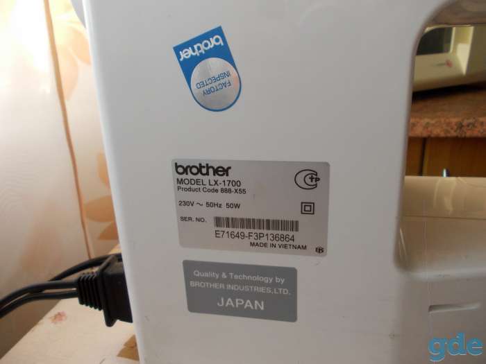 продам швейную машину BROTHER 1700 электромеханическую, фотография 4