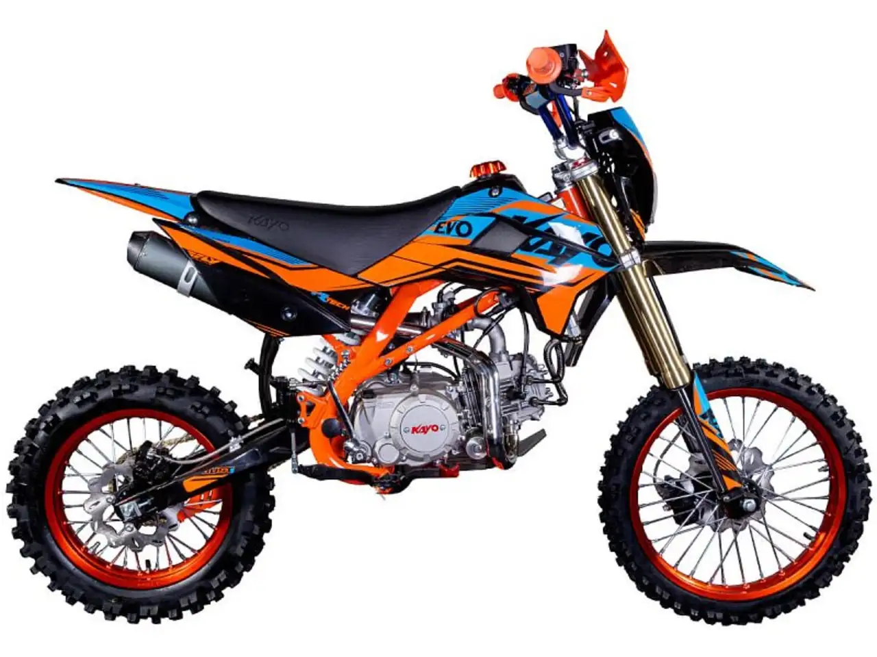 Питбайк kayo evolution yx140em 17/14 krz (механ. сцепл., эл. стартер 2022, фотография 1
