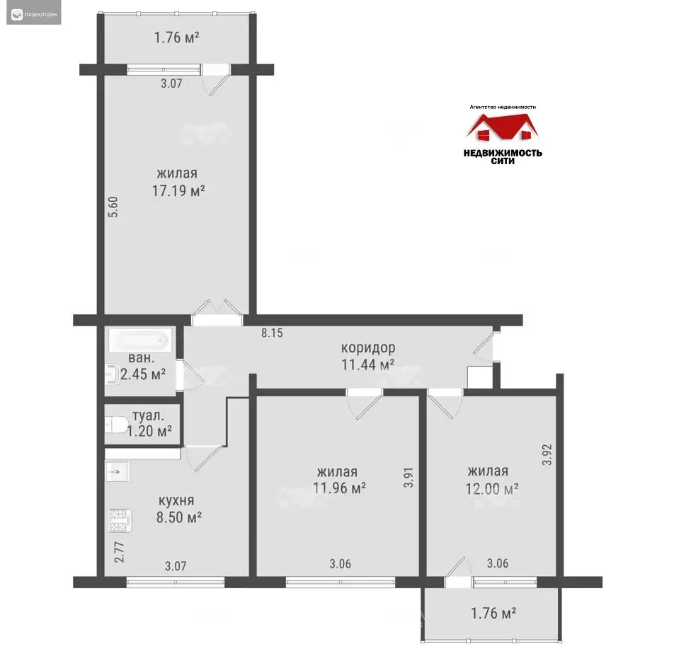 3-комн. квартира ул.И.Богатырева д.113 г.Рогачёв, фотография 18