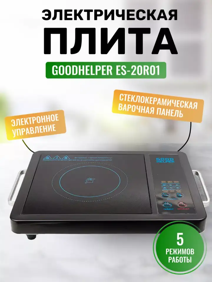 Новая Электроплитка Goodhelper ES-20R01, 2000Вт, фотография 8