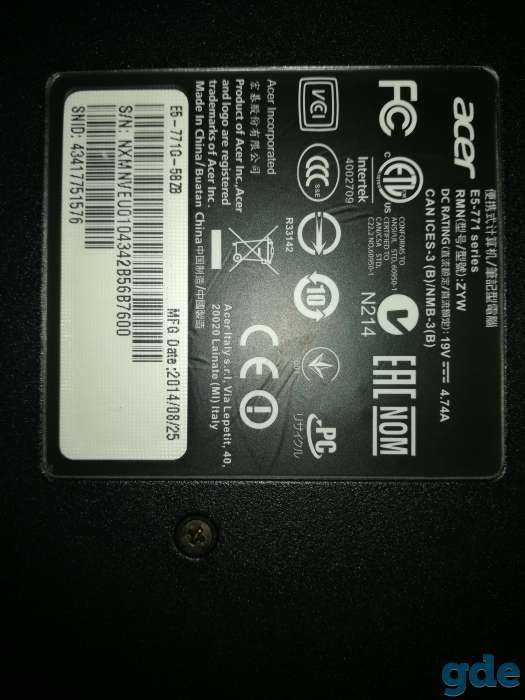 Продам ноутбук Acer Aspire E5-771G-58Z8 (NX.MNVEU.010) б/у, фотография 3
