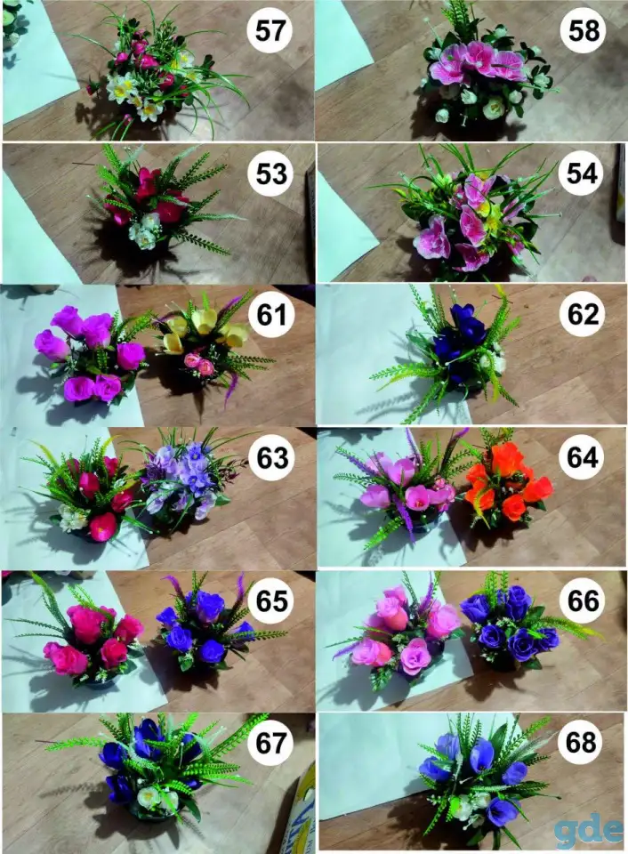 Композиции из искусственных цветов., фотография 3