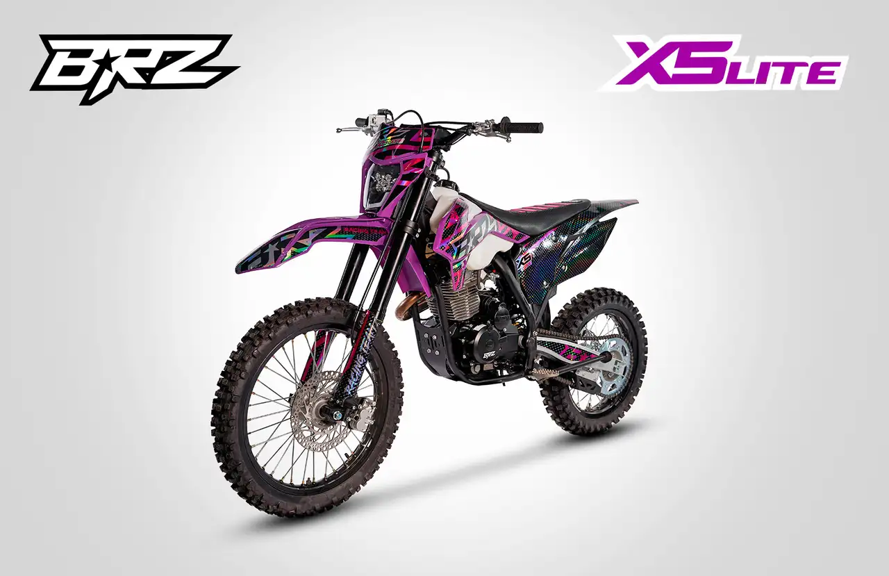 Мотоцикл brz x5 lite 19/16 (172fmm, 2023 г.) purple, фотография 4