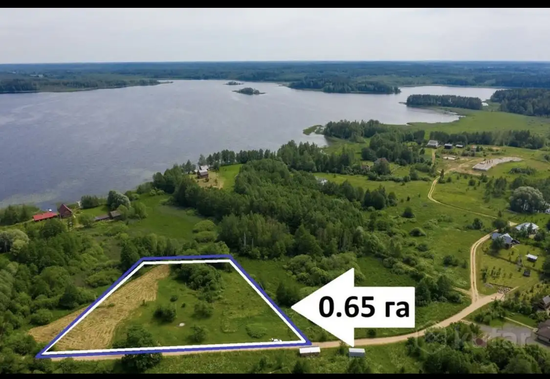 Участок 65 соток, 1-я линия. 100 метров до озера., фотография 2