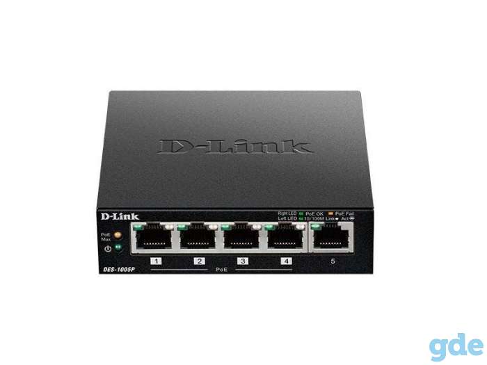 Коммутатор D-Link DES-1005P/B1A POE Распродажа склада., фотография 2