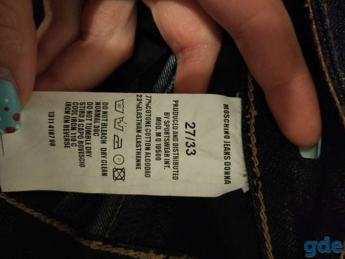 Продаю новые джинсы марки Moschino Jeans Donna, размер 27, фотография 4