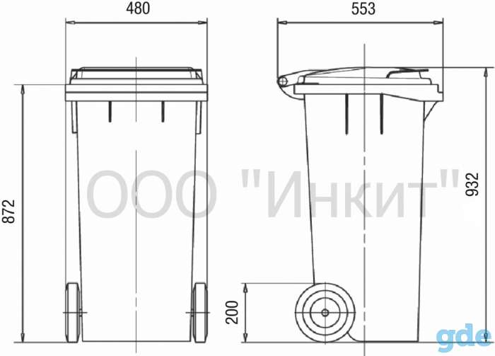 Мусорный контейнер ese 120 л зеленый (Германия)., фотография 2