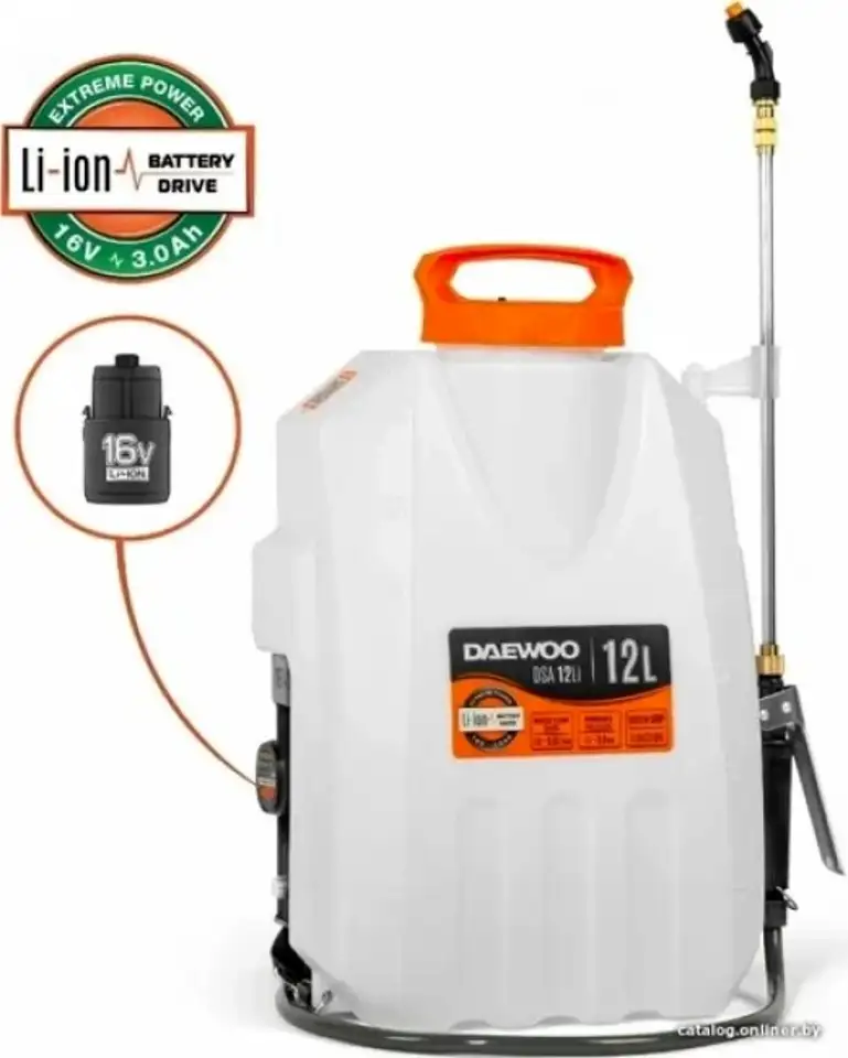Аккумуляторный опрыскиватель daewoo power dsa 12li set, фотография 1