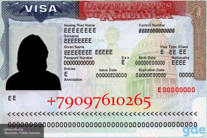Виза в США для граждан РФ и СНГ, фотография 1