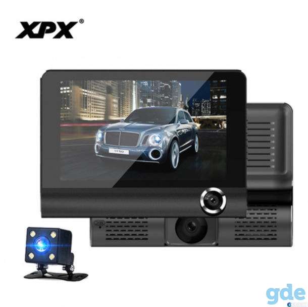 Видеорегистратор XPX P9 3-х камерный, регистратор в машину, фотография 3